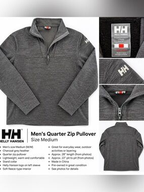 Helly Hansen Men's Quarter Zip Pullover
Size Medium
